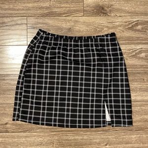 Plaid mini skirt
